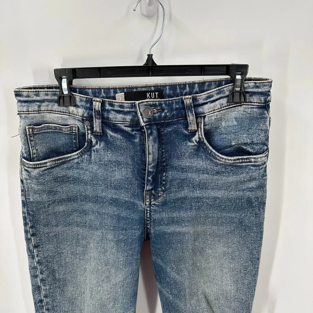 KUT FROM THE KLOTH Rachael Fab Ab Distressed Jeans // 6